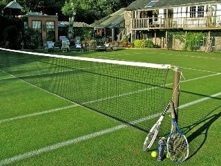 category 1259 onsite grass tennis court Теннисный корт на загородном участке  
