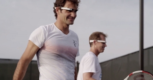 res roger federer google glass Федерер сыграл в Google Glass