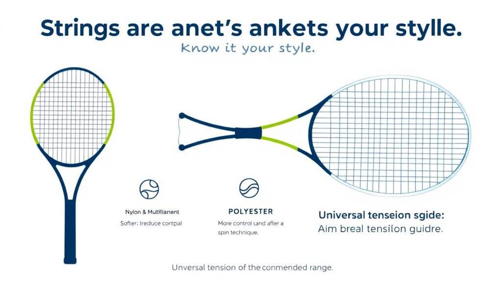 Теннисное снаряжение: как выбрать ракетку и струны - иллюстрация