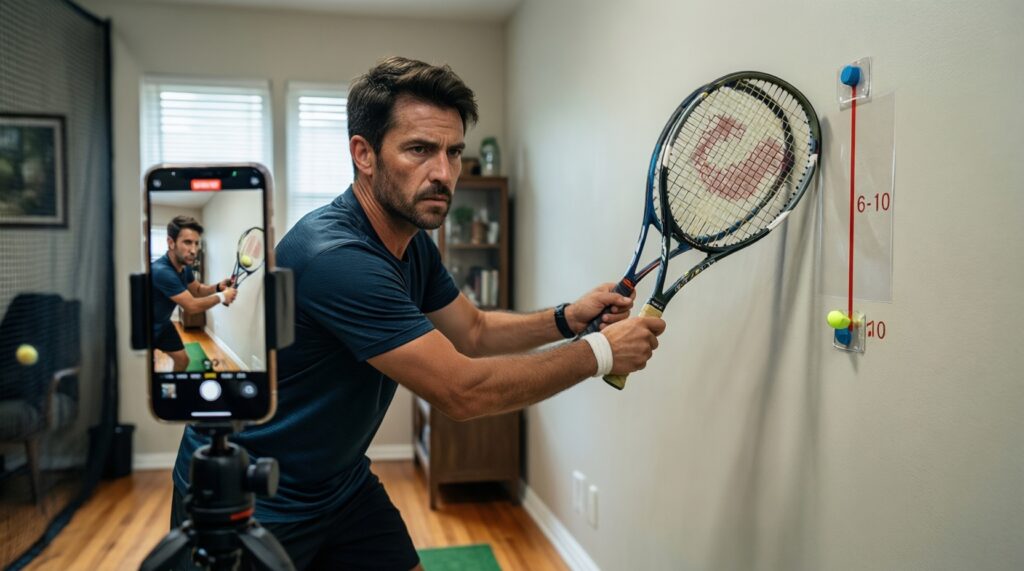 - Домашние дриллы без корта: резинки, стенка и таймеры для темпа - иллюстрация