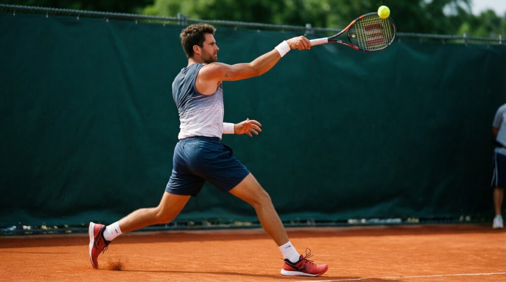 Игра у сетки: как улучшить воллей, смэш и переход вперёд после удара - иллюстрация