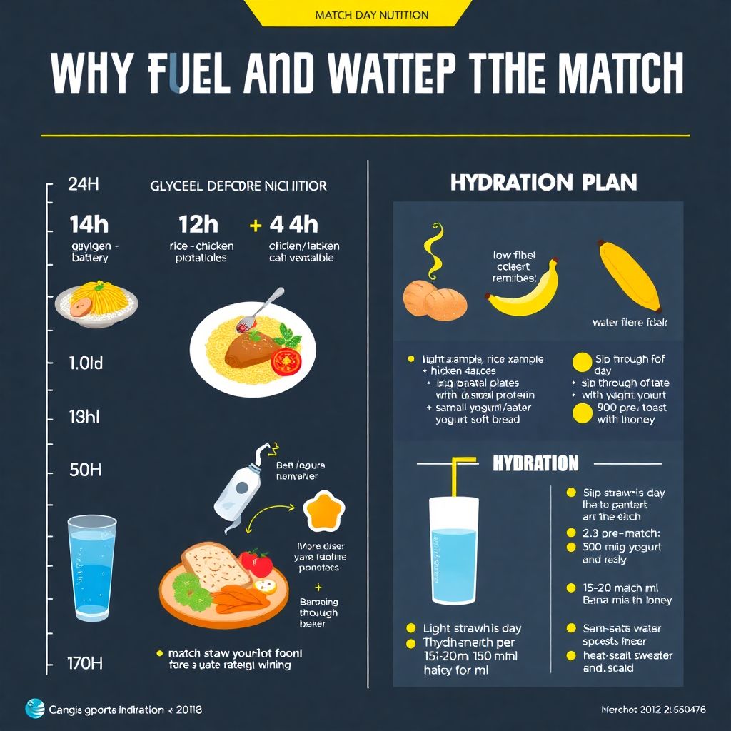 Питание и гидратация в день матча: что, когда и сколько нужно знать